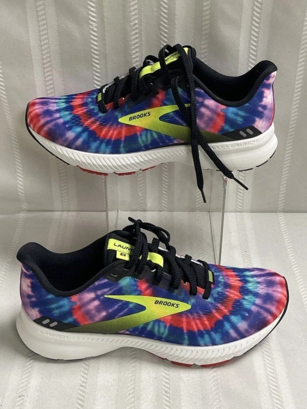 Brooks Launch 8 Tie Dye Multicolor Running Shoes Women's Size 8 NWOT